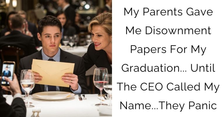 My Parents Gave Me Disownment Papers For My Graduation… Until The CEO Called My Name…They Panic