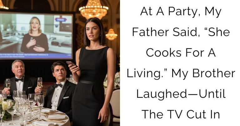 At A Party, My Father Said, “She Cooks For A Living.” My Brother Laughed—Until The TV Cut In.