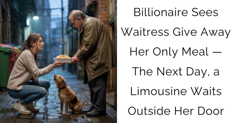 Billionaire Sees Waitress Give Away Her Only Meal — The Next Day, a Limousine Waits Outside Her Door
