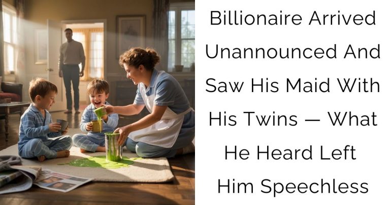 Billionaire Arrived Unannounced And Saw His Maid With His Twins — What He Heard Left Him Speechless