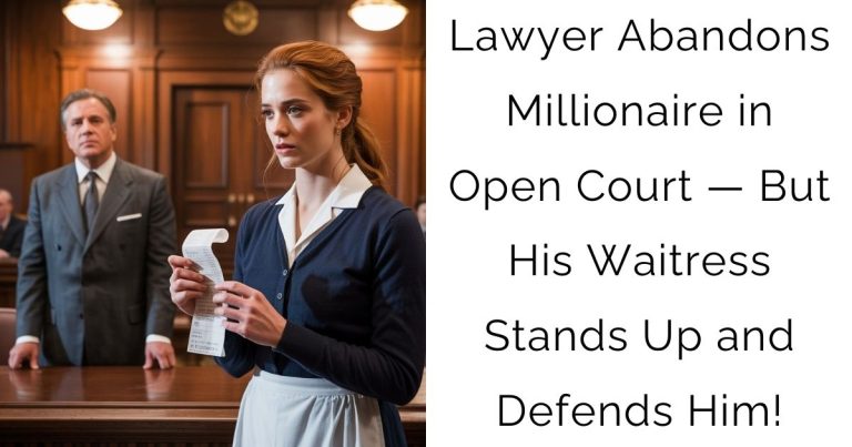 Lawyer Abandons Millionaire in Open Court — But His Waitress Stands Up and Defends Him!