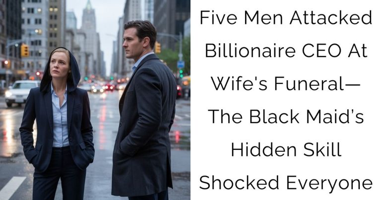Five Men Attacked Billionaire CEO At Wife’s Funeral—The Black Maid’s Hidden Skill Shocked Everyone