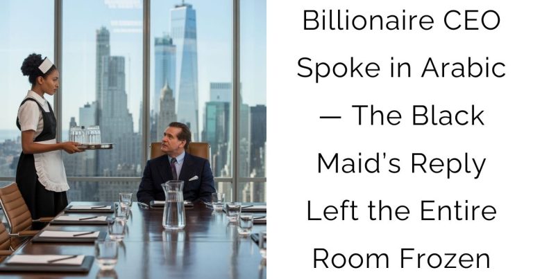 Billionaire CEO Spoke in Arabic — The Black Maid’s Reply Left the Entire Room Frozen