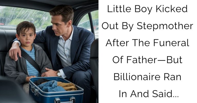 Little Boy Kicked Out By Stepmother After The Funeral Of Father—But Billionaire Ran In And Said…