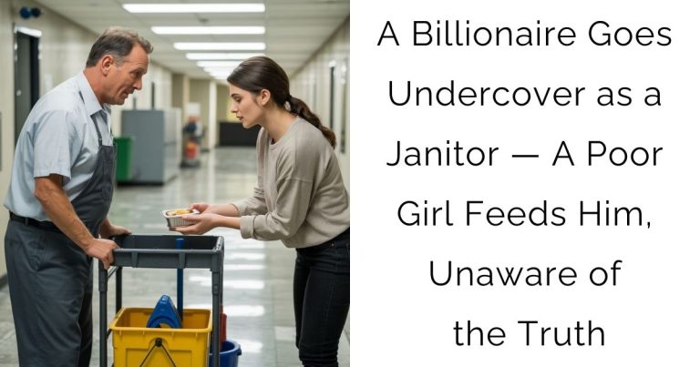 A Billionaire Goes Undercover as a Janitor — A Poor Girl Feeds Him, Unaware of the Truth