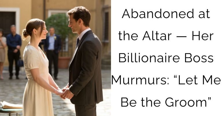 Abandoned at the Altar — Her Billionaire Boss Murmurs: “Let Me Be the Groom”