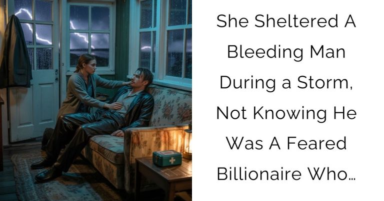 She Sheltered A Bleeding Man During a Storm, Not Knowing He Was A Feared Billionaire Who…
