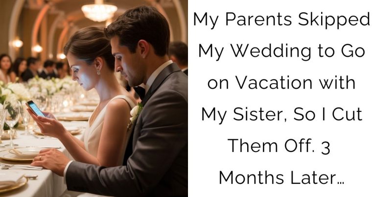 My Parents Skipped My Wedding to Go on Vacation with My Sister, So I Cut Them Off. 3 Months Later…