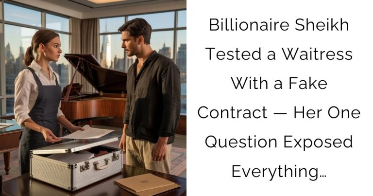Billionaire Sheikh Tested a Waitress With a Fake Contract — Her One Question Exposed Everything…
