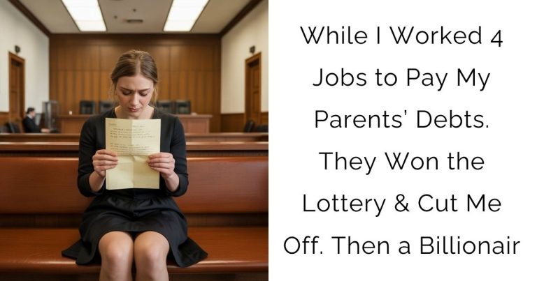 While I Worked 4 Jobs to Pay My Parents’ Debts. They Won the Lottery & Cut Me Off. Then a Billionair