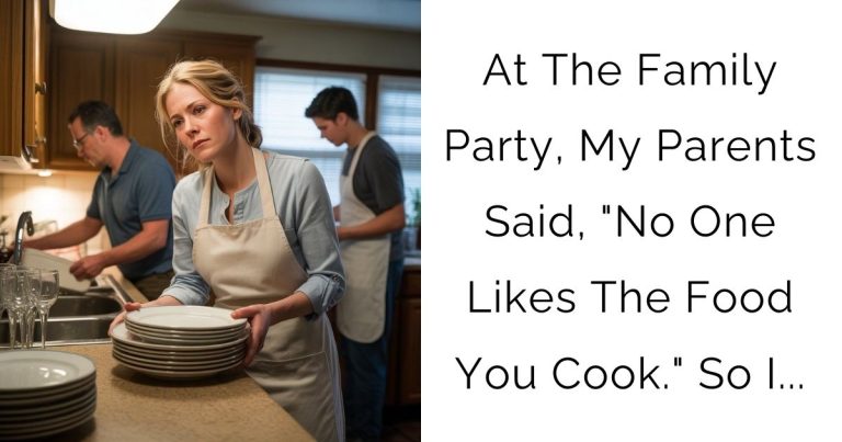 At The Family Party, My Parents Said, “No One Likes The Food You Cook.” So I…