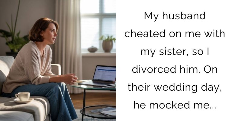 My husband cheated on me with my sister, so I divorced him. On their wedding day, he mocked me…