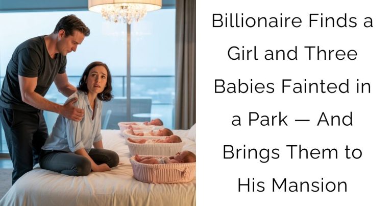 Billionaire Finds a Girl and Three Babies Fainted in a Park — And Brings Them to His Mansion