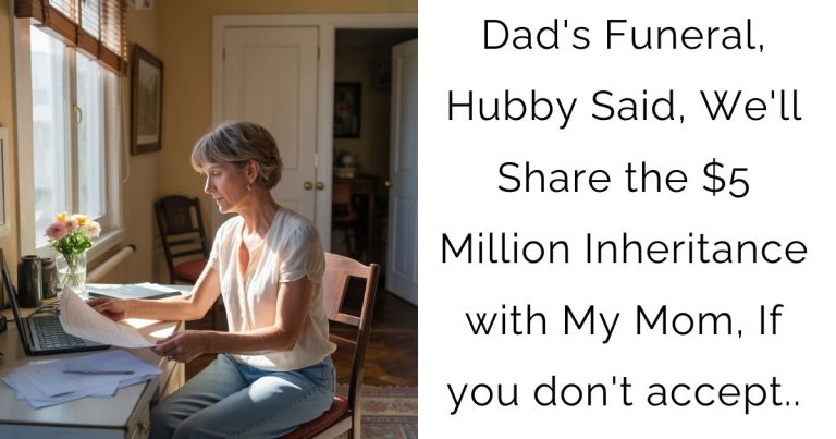 Dad’s Funeral, Hubby Said, We’ll Share the $5 Million Inheritance with My Mom, If you don’t accept..