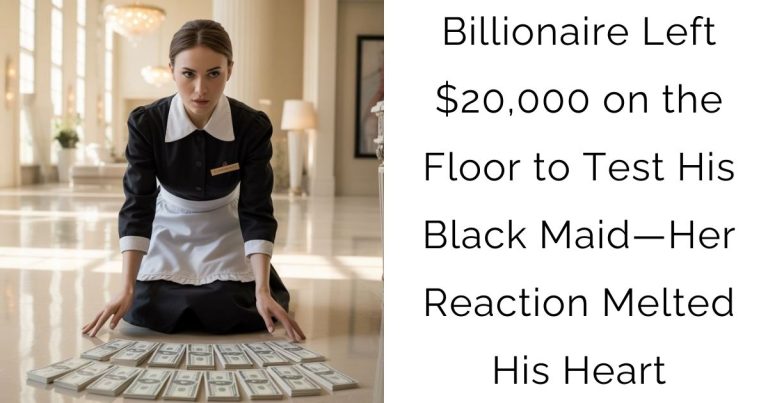 Billionaire Left $20,000 on the Floor to Test His Black Maid—Her Reaction Melted His Heart