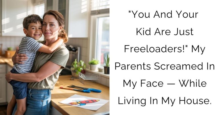“You And Your Kid Are Just Freeloaders!” My Parents Screamed In My Face — While Living In My House.