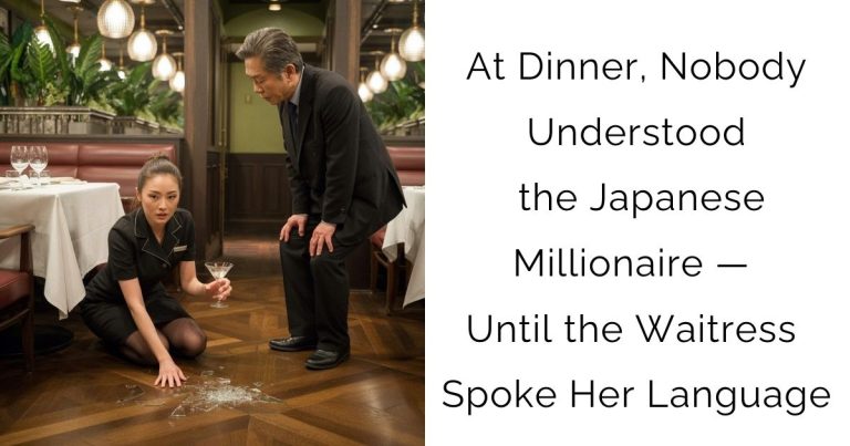 At Dinner, Nobody Understood the Japanese Millionaire — Until the Waitress Spoke Her Language