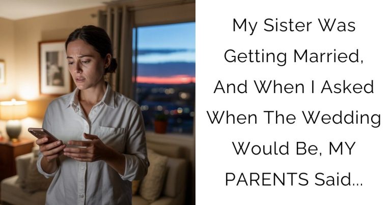 My Sister Was Getting Married, And When I Asked When The Wedding Would Be, MY PARENTS Said…