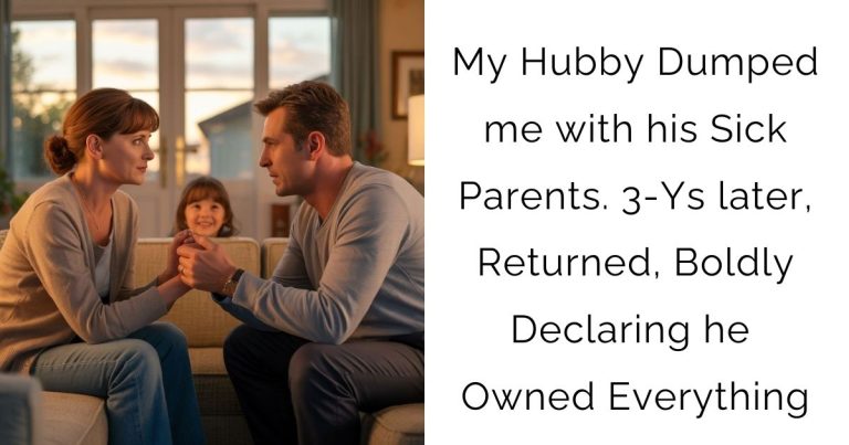 My Hubby Dumped me with his Sick Parents. 3-Ys later, Returned, Boldly Declaring he Owned Everything