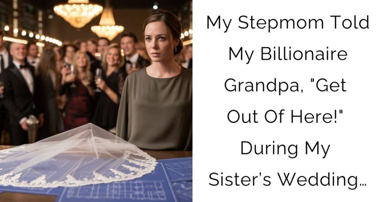 My Stepmom Told My Billionaire Grandpa, “Get Out Of Here!” During My Sister’s Wedding…