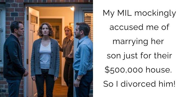 My MIL mockingly accused me of marrying her son just for their $500,000 house. So I divorced him!