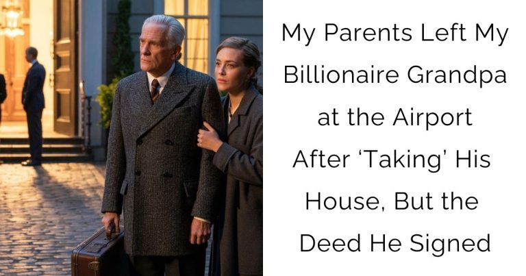 My Parents Left My Billionaire Grandpa at the Airport After ‘Taking’ His House, But the Deed He Signed