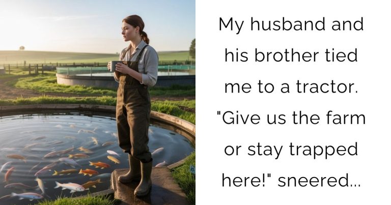 My husband and his brother tied me to a tractor. “Give us the farm or stay trapped here!” sneered…