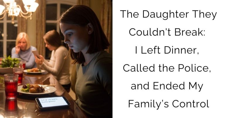 The Daughter They Couldn’t Break: I Left Dinner, Called the Police, and Ended My Family’s Control