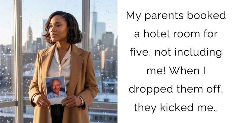 My parents booked a hotel room for five, not including me! When I dropped them off, they kicked me..