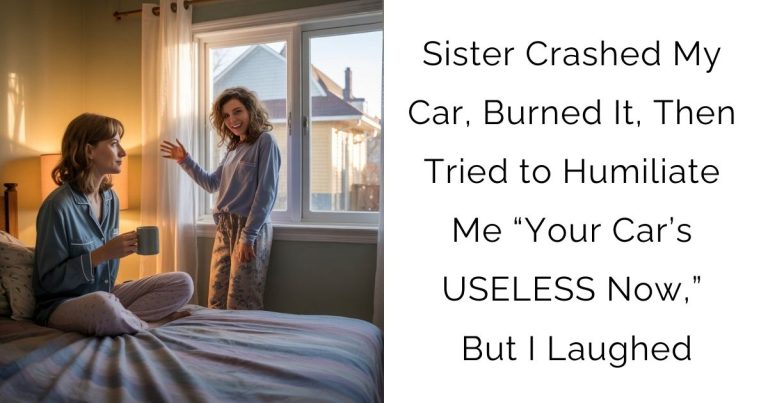 Sister Crashed My Car, Burned It, Then Tried to Humiliate Me “Your Car’s USELESS Now,” But I Laughed