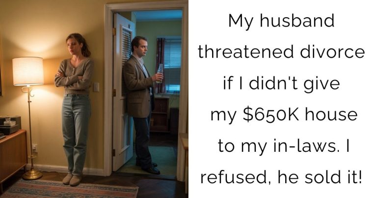My husband threatened divorce if I didn’t give my $650K house to my in-laws. I refused, he sold it!
