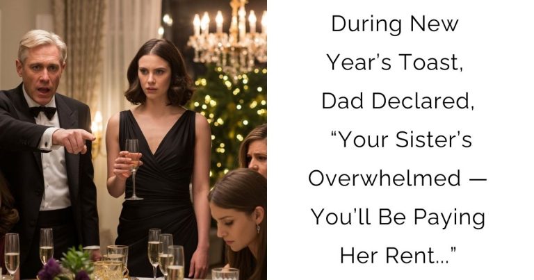 During New Year’s Toast, Dad Declared, “Your Sister’s Overwhelmed — You’ll Be Paying Her Rent…”