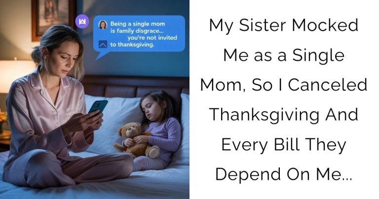 My Sister Mocked Me as a Single Mom, So I Canceled Thanksgiving And Every Bill They Depend On Me…