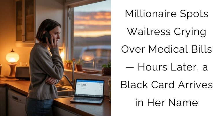 Millionaire Spots Waitress Crying Over Medical Bills — Hours Later, a Black Card Arrives in Her Name