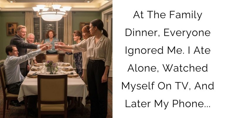At The Family Dinner, Everyone Ignored Me. I Ate Alone, Watched Myself On TV, And Later My Phone…