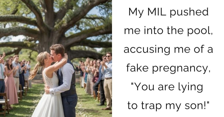 My MIL pushed me into the pool, accusing me of a fake pregnancy, “You are lying to trap my son!”