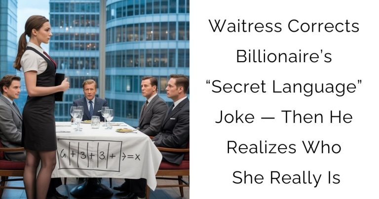 Waitress Corrects Billionaire’s “Secret Language” Joke — Then He Realizes Who She Really Is