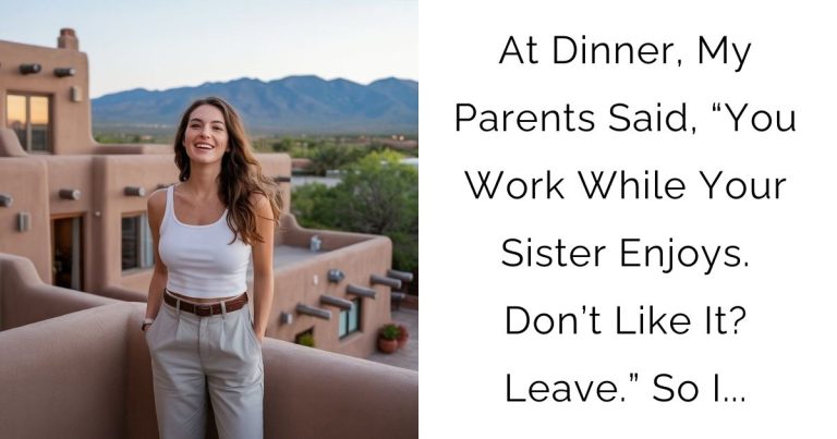 At Dinner, My Parents Said, “You Work While Your Sister Enjoys. Don’t Like It? Leave.” So I…