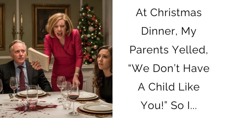 At Christmas Dinner, My Parents Yelled, “We Don’t Have A Child Like You!” So I…