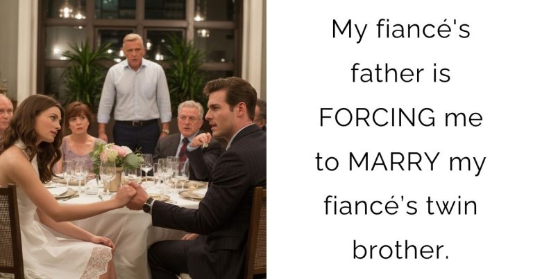 My fiancé’s father is FORCING me to MARRY my fiancé’s twin brother.