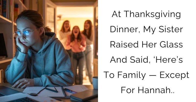 At Thanksgiving Dinner, My Sister Raised Her Glass And Said, ‘Here’s To Family — Except For Hannah..
