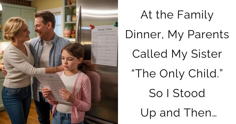 At the Family Dinner, My Parents Called My Sister “The Only Child.” So I Stood Up and Then…