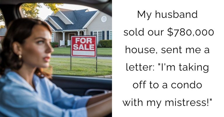 My husband sold our $780,000 house, sent me a letter: “I’m taking off to a condo with my mistress!”