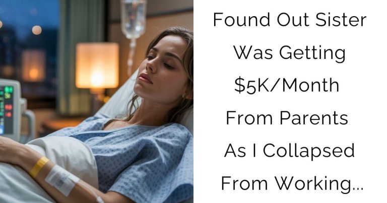 Found Out Sister Was Getting $5K/Month From Parents As I Collapsed From Working…