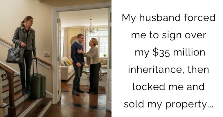 My husband forced me to sign over my $35 million inheritance, then locked me and sold my property…