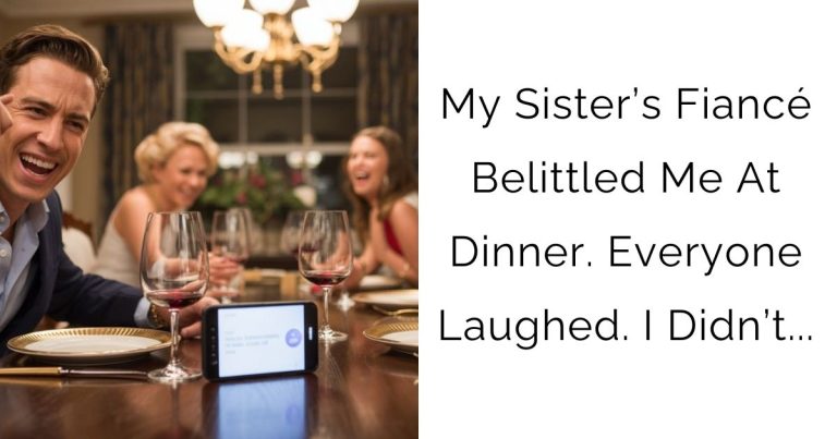 My Sister’s Fiancé Belittled Me At Dinner. Everyone Laughed. I Didn’t…