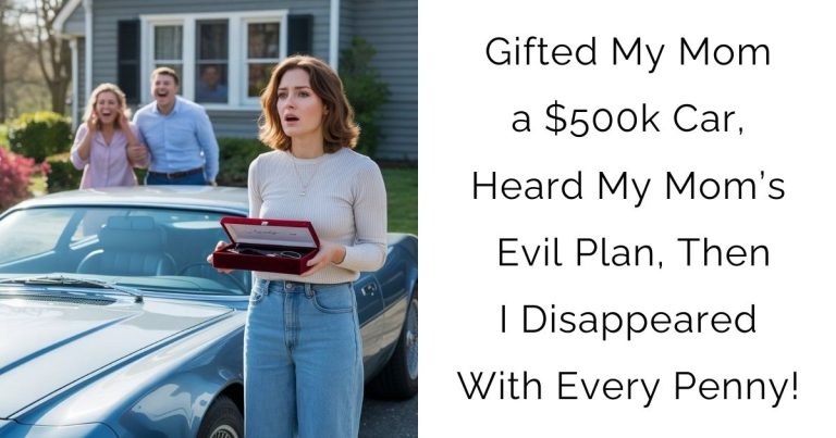 Gifted My Mom a $500k Car, Heard My Mom’s Evil Plan, Then I Disappeared With Every Penny!