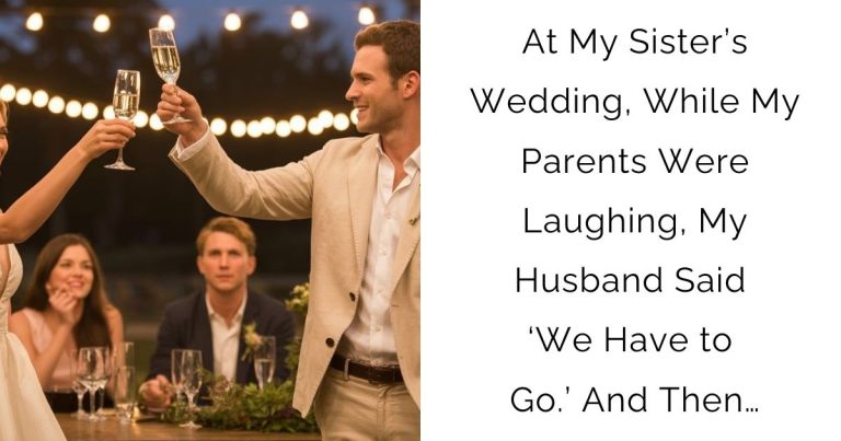 At My Sister’s Wedding, While My Parents Were Laughing, My Husband Said ‘We Have to Go.’ And Then…