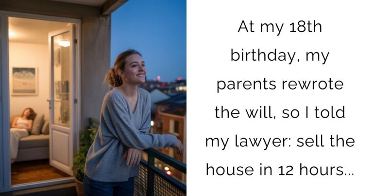 At my 18th birthday, my parents rewrote the will, so I told my lawyer: sell the house in 12 hours…