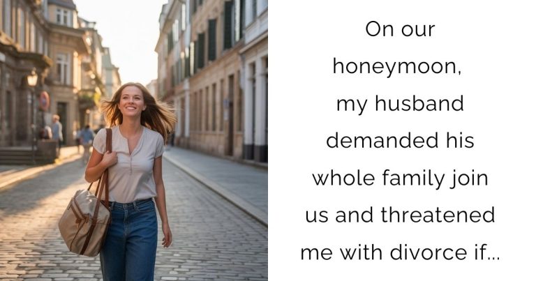 On our honeymoon, my husband demanded his whole family join us and threatened me with divorce if…